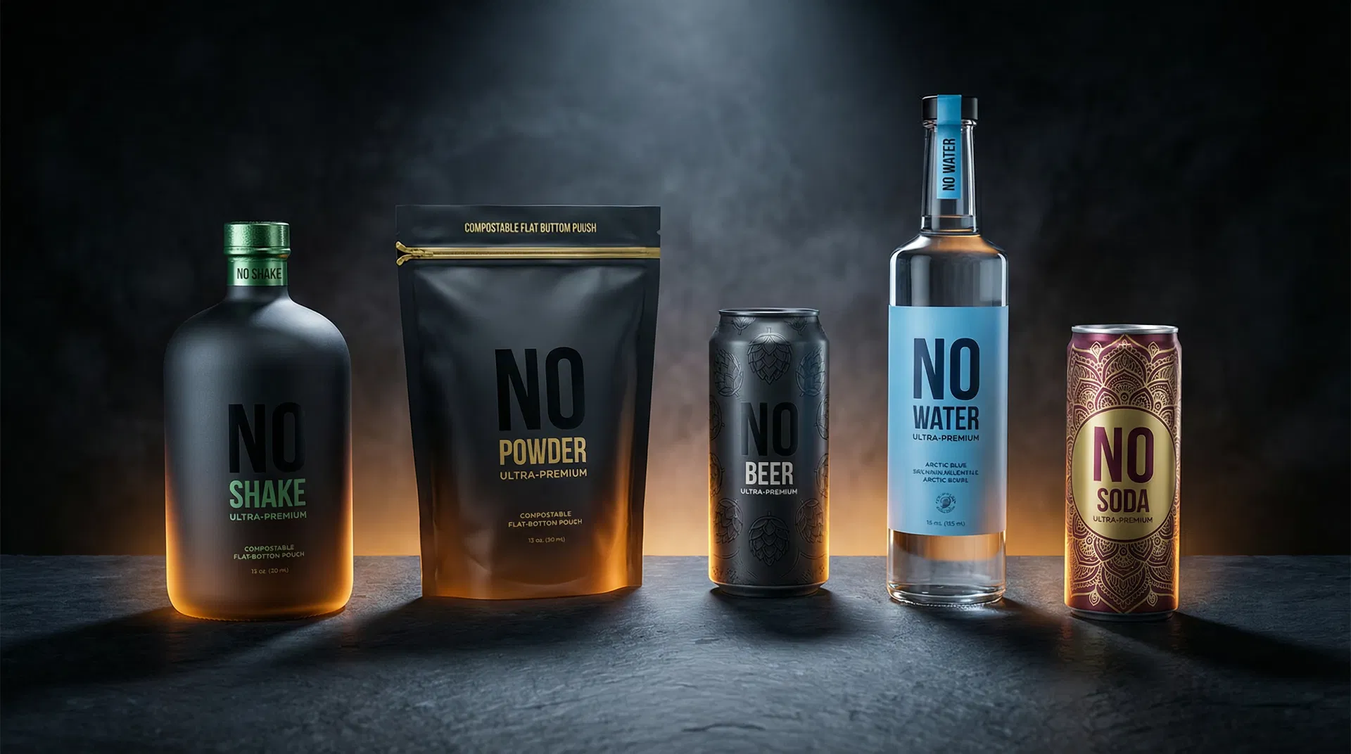 NO. Product Lineup — NO SHAKE, NO POWDER, NO BAR, NO WATER